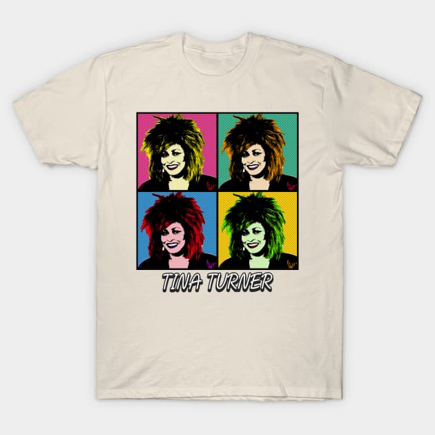 Tina Turner 80s Pop Art Style T-Shirt by ArtGaul